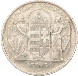 Hungary. Miklós Horthy. 5 Pengo. 1939.
