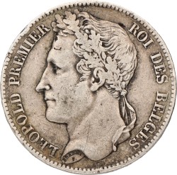 Belgium. Leopold I. 5 Francs. 1848.