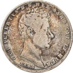Italian States. Kingdom of Sardinia. Carlo Alberto. 5 Lire. 1844 P.