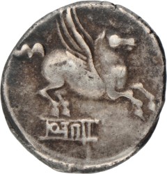 Roman Republic. Q. Titius. Denarius. N.D. (90 BC).