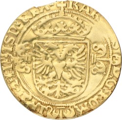 Halve gouden reaal. Vlaanderen. Karel V. Z.j. (1521 - 1566). Fraai +.
