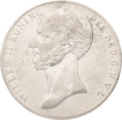 2½ Gulden. Willem II. 1843. Zeer Fraai -.