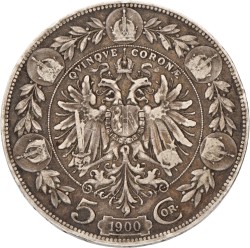 Austria. Austria Hungary. Franz Joseph I. 5 Corona. 1900.