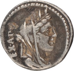 Roman Republic. C. Fabius Hadrianus. Denarius. N.D. (102 BC).