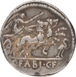 Roman Republic. C. Fabius Hadrianus. Denarius. N.D. (102 BC).