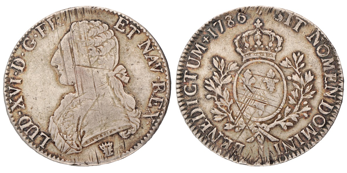 France. Louis XVI. Écu. 1786 I.