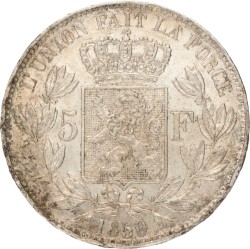 Belgium. Leopold I. 5 Francs. 1850.