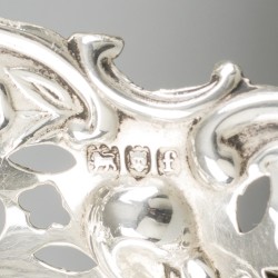 2-delige set bonbonschaaltjes zilver.