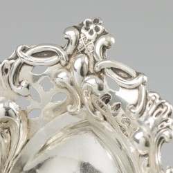 2-delige set bonbonschaaltjes zilver.