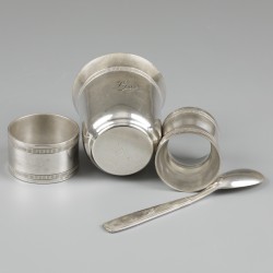 Christofle 4-delige set, model Gallia, verzilverd.