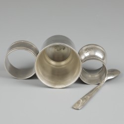 Christofle 4-delige set, model Gallia, verzilverd.