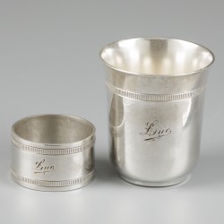 Christofle 4-delige set, model Gallia, verzilverd.