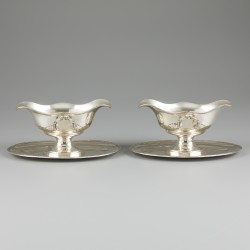 2-delige set sausboten, Louis Coignet, Parijs ca. 1889-93, zilver.