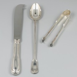 Christofle 3-delig lot, model Chinon, verzilverd.