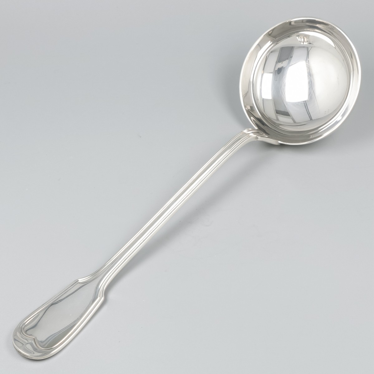 Christofle soeplepel / soeplouche, model Chinon, verzilverd.