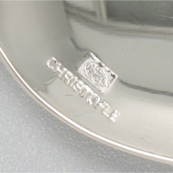 Christofle 6-delige set ijslepels, model Chinon, verzilverd.