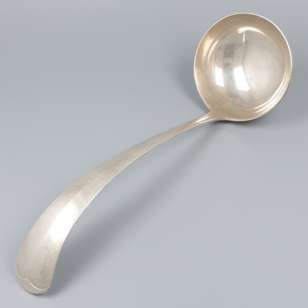 Soeplepel Haags lofje, zilver.