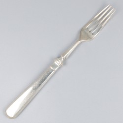 12-delige set fruitvorken zilver.
