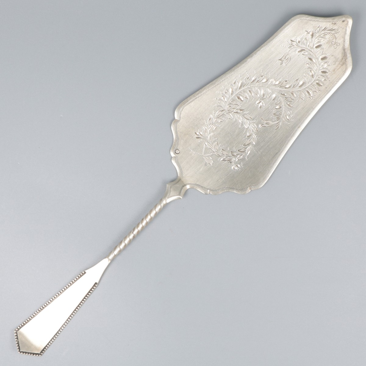 Taartschep / gebakschep zilver.