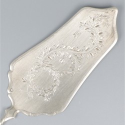 Taartschep / gebakschep zilver.