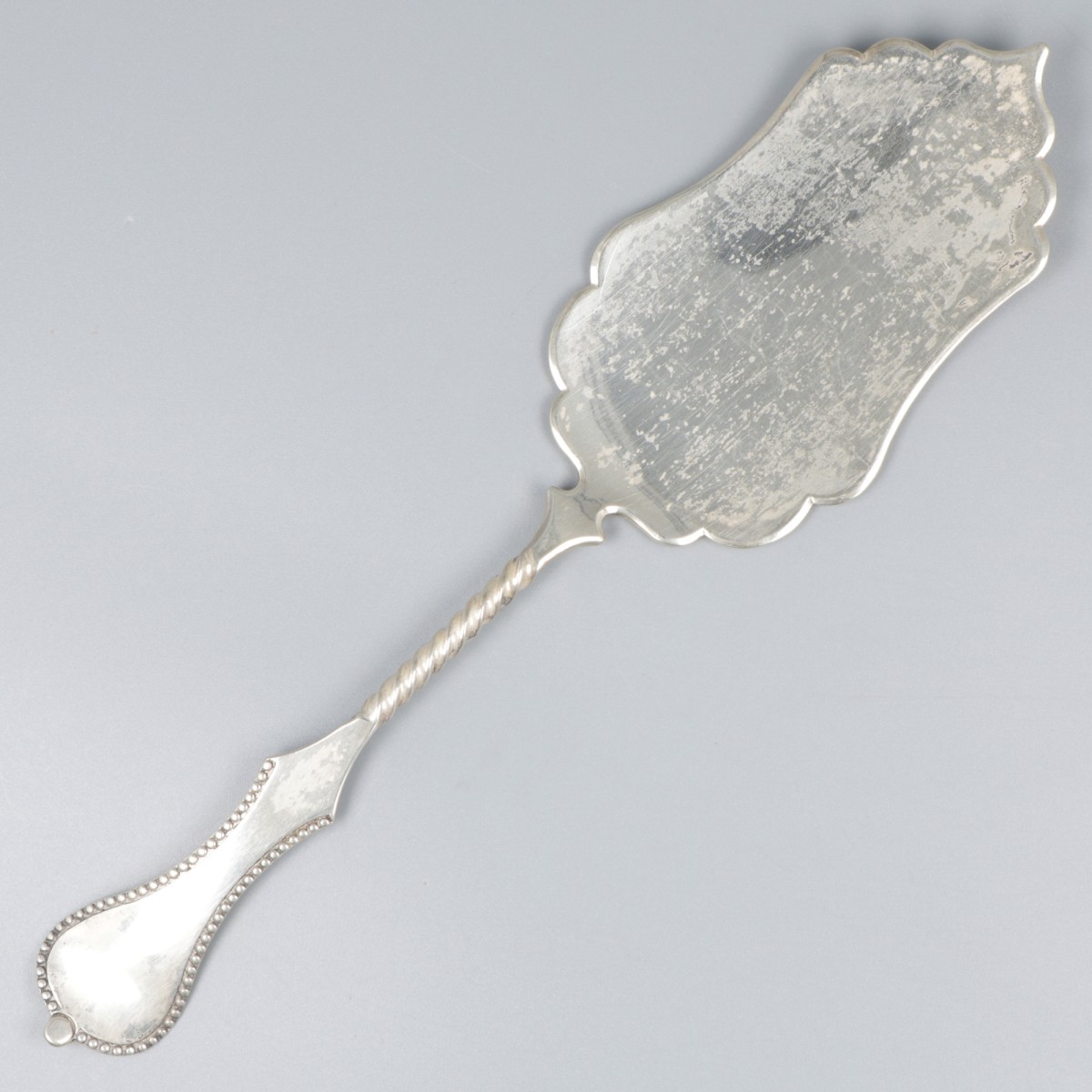 Taartschep / gebakschep zilver.
