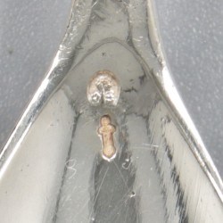 12-delige set koffielepels zilver.