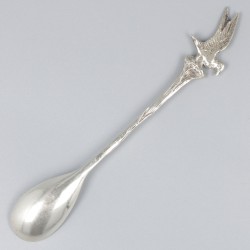 12-delige set koffielepels zilver.