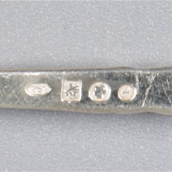 12-delige set apostel-theelepels, zilver.