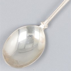 12-delige set apostel-theelepels, zilver.