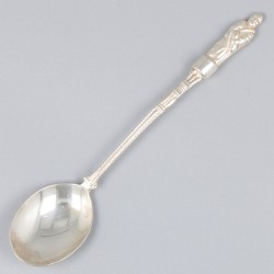 12-delige set apostel-theelepels, zilver.