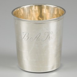 Drinkbeker, Theodor Tonnelier, Parijs ca. 1825, zilver.