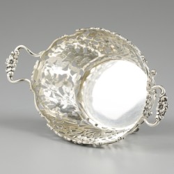 Bonbonmandje zilver.