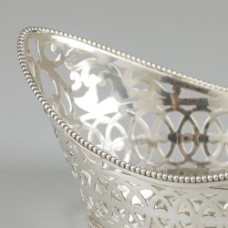Bonbonmandje zilver.
