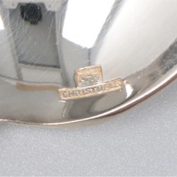 Christofle 12-delige set koffielepels, model Malmaison, verzilverd.