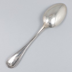 Christofle 12-delige set koffielepels, model Malmaison, verzilverd.