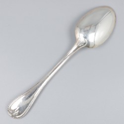 Christofle 12-delige set dessertlepels, model Malmaison, verzilverd.