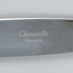 Christofle 12-delige set dinermessen, model Malmaison, verzilverd.
