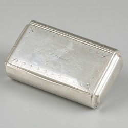 Snuiftabaksdoos zilver.