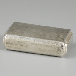 Snuiftabaksdoos zilver.
