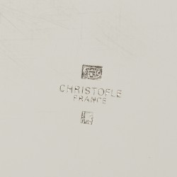 Christofle 6-delig lot onderborden, verzilverd.