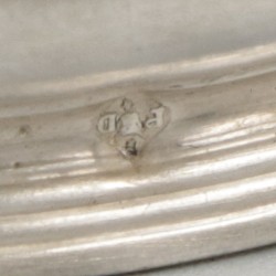 2-delige set zoutkelders (Paul Devaux, Parijs ca. 1905) zilver.