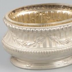 2-delige set zoutkelders (Paul Devaux, Parijs ca. 1905) zilver.