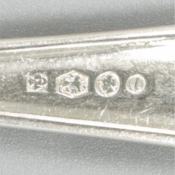 6-delige set gebaksvorken Hollands rondfilet, zilver.