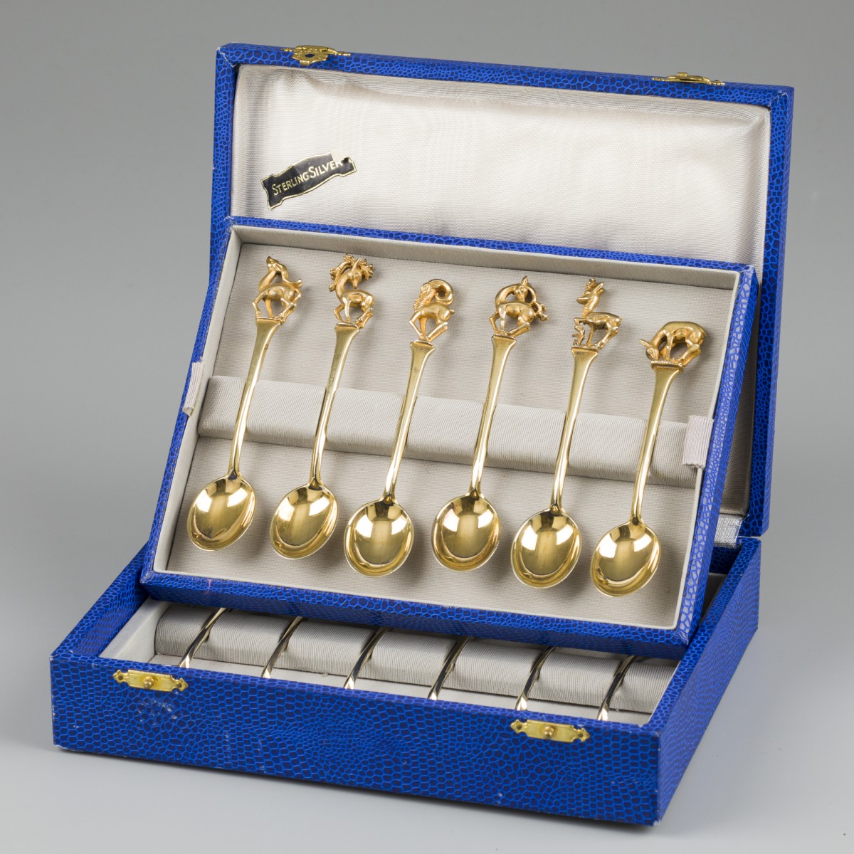 12-delige set koffielepels / theelepels zilver.