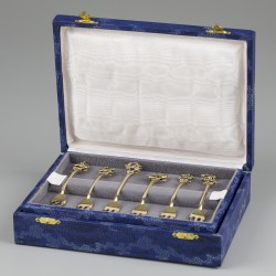12-delige set gebaksvorken zilver.