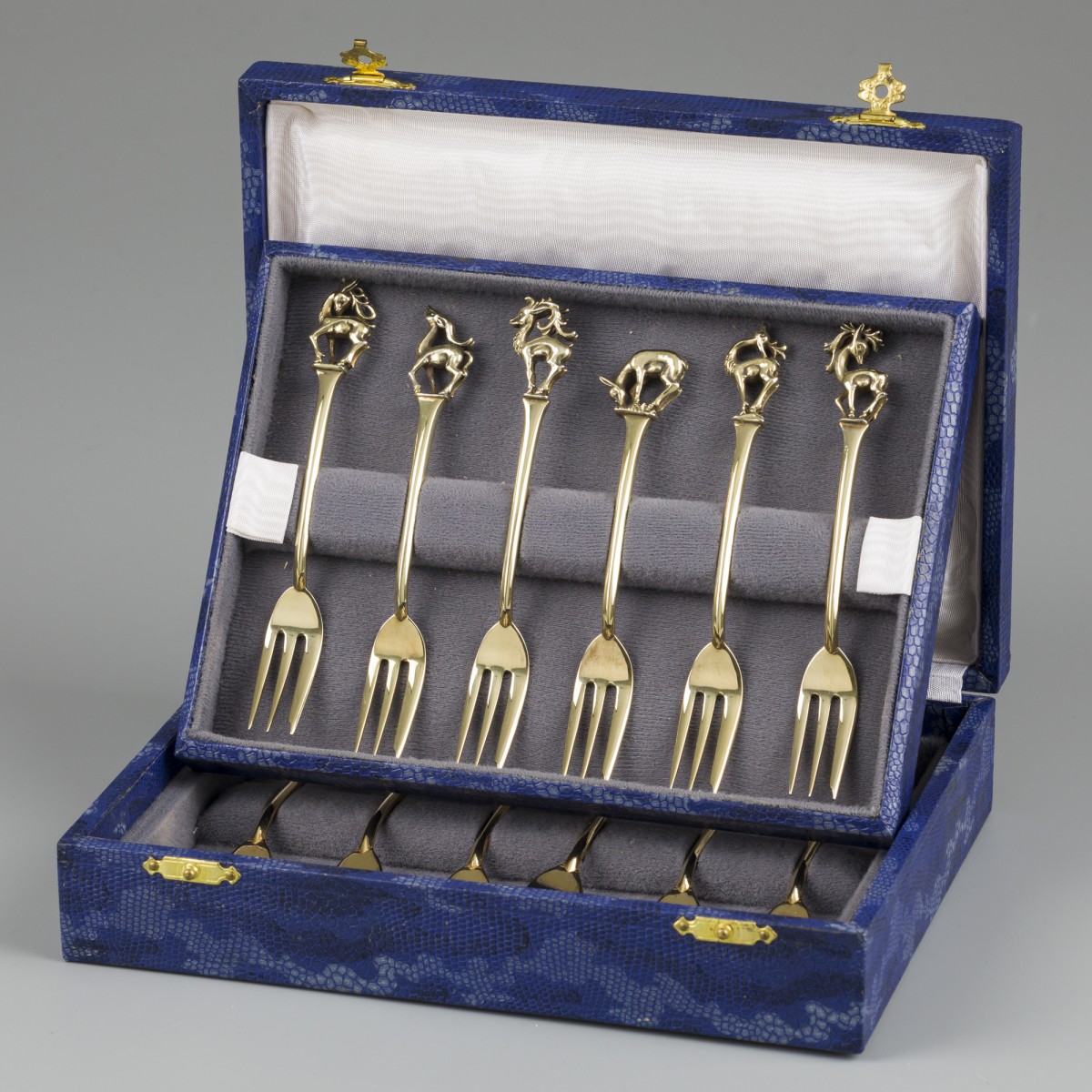 12-delige set gebaksvorken zilver.