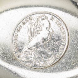 Muntschaaltje zilver.