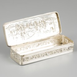 Pennendoosje zilver.