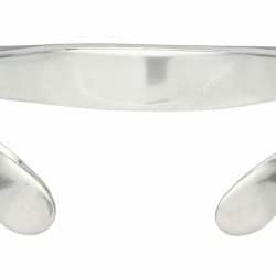 Zilveren Ove Wendt design for Andreas Mikkelsen minimalistische bangle armband - 925/1000.