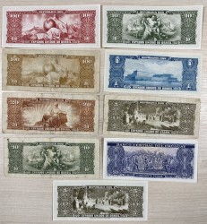 Lot 9 banknotes. - Very fine – UNC.